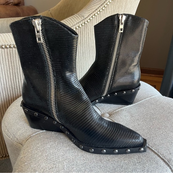 Rag & bone Santiago Mid Boot - Lizard Embossed Leather - Picture 4 of 9